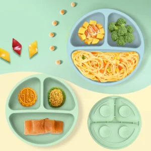 1PCS Baby Sucker Silicone Dining Plate
