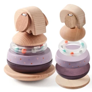 Wooden Elephant Stacking Toy