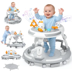 4-In-1 Grow-With-Me Baby Walker & Play Center