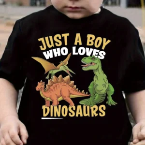 A Young Boy Who Adores Dinosaurs